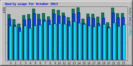 Hourly usage for October 2013