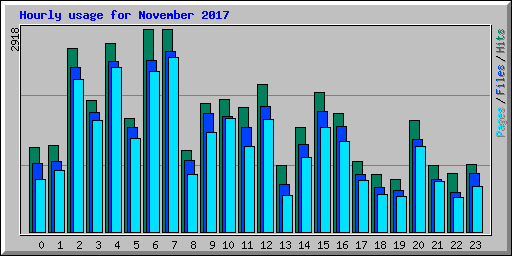 Hourly usage for November 2017